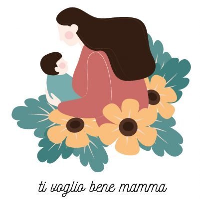 Guanto da cucina con grafica Mamma 22
